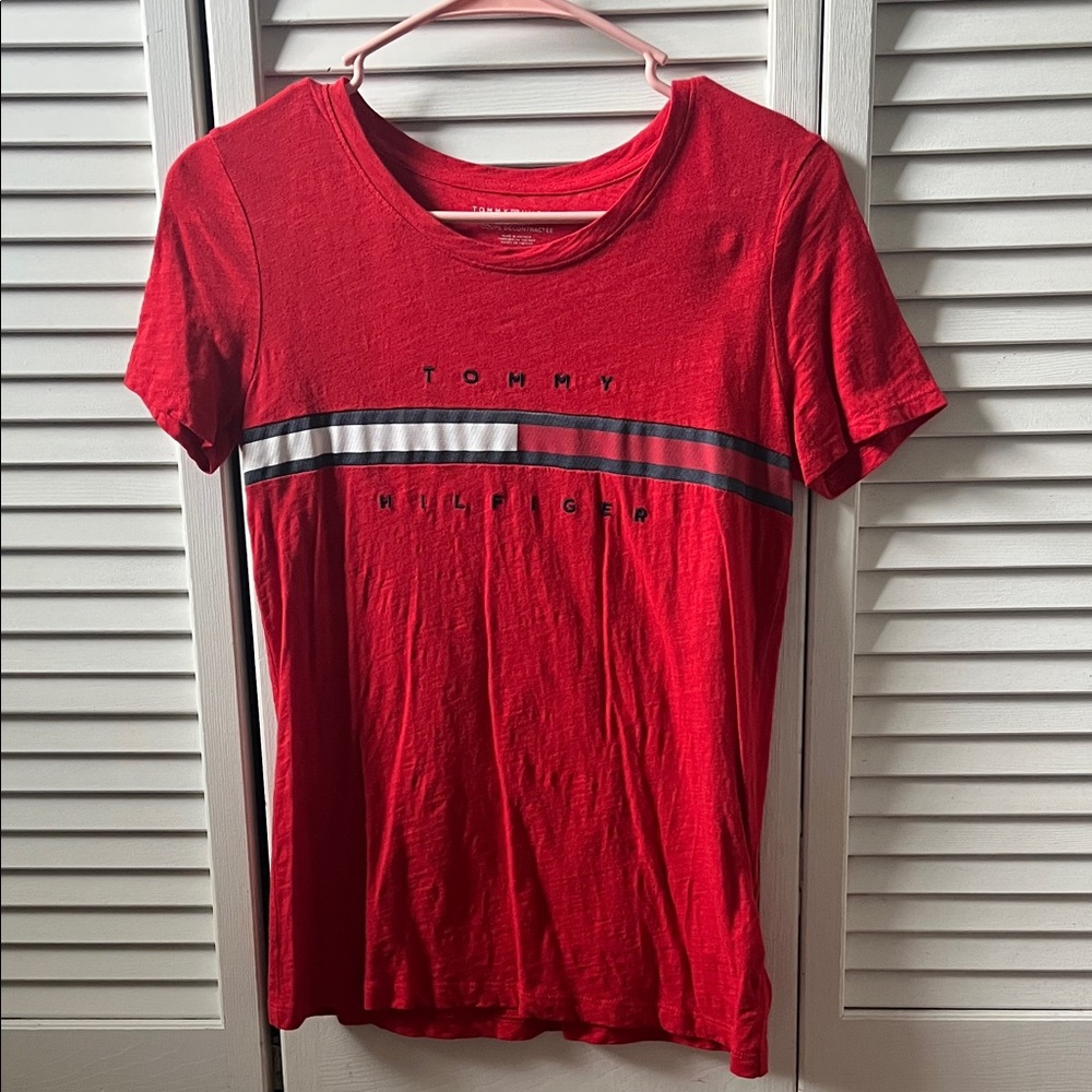Tommy Hilfiger Classic Red Tee with Logo